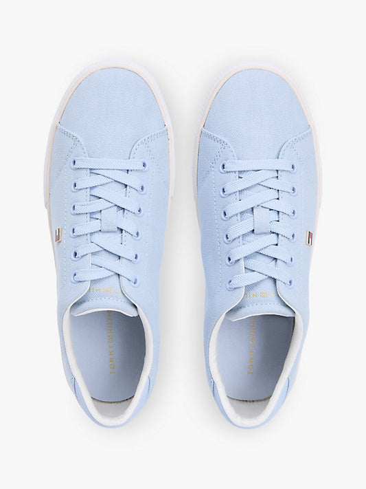 Low Profile Canvas Lace-Up Trainers