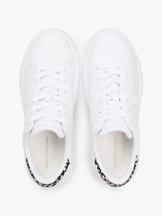 Snow Leopard Heel Leather Platform Trainers