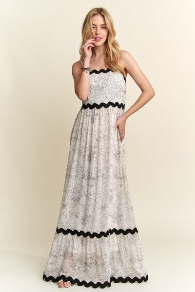 ADORA Maxikleid mit verstellbaren Trägern und Blumenmuster