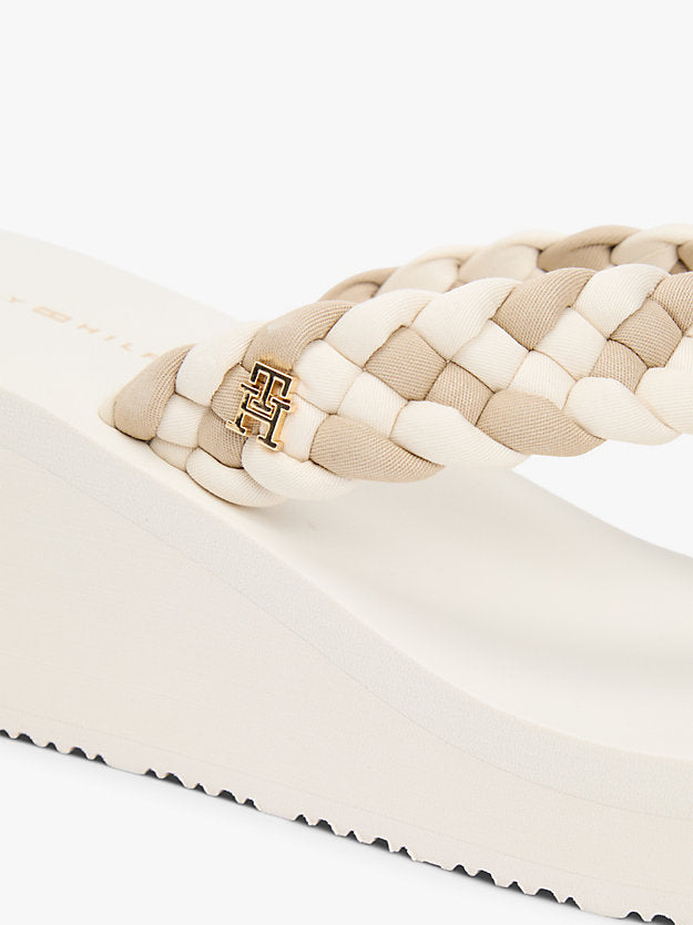 Braided Strap Wedge Flip-Flops