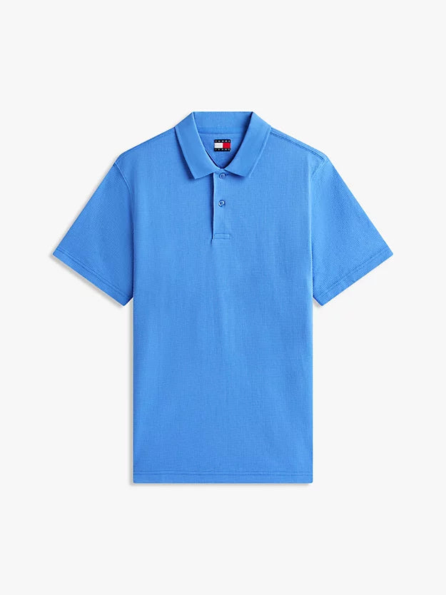 Badge Regular Fit Waffle Knit Polo Shirt