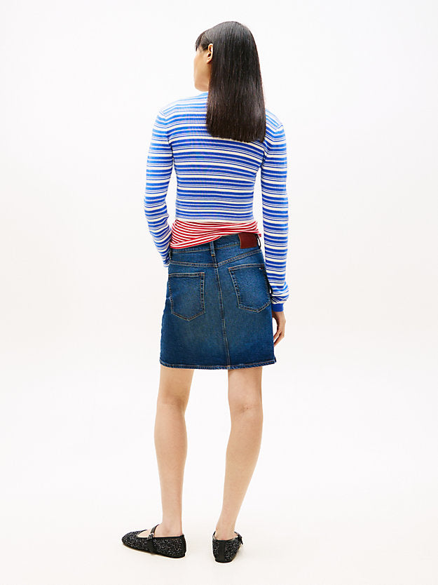 Ultra High Rise Mom Denim Mini Skirt