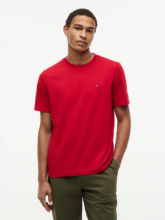 Flag Embroidery Jersey Crew Neck T-Shirt