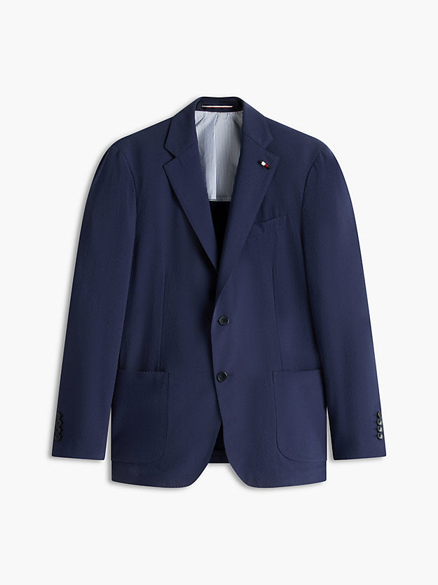 Tech Regular Fit Wool Blend Seersucker Blazer