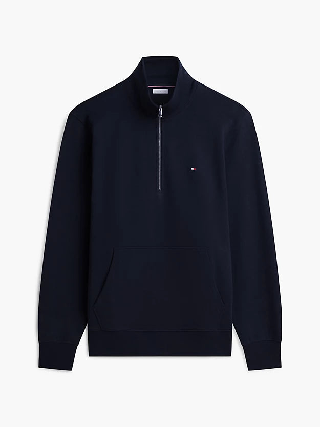 Flag Embroidery Terry Quarter-Zip Sweatshirt
