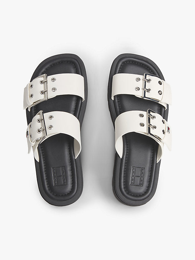 Chunky Cleat Double Buckle Sandals