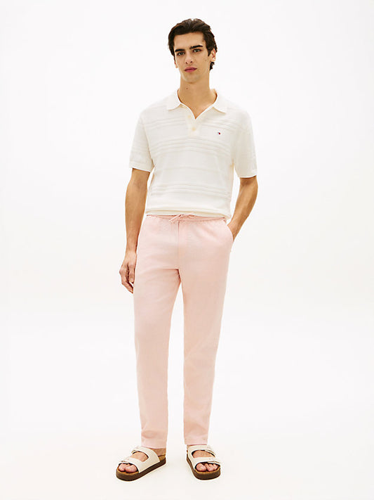 Harlem Tapered Leg Linen Blend Chinos
