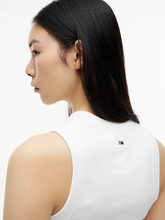 Logo Ribbed Slim Tank Top