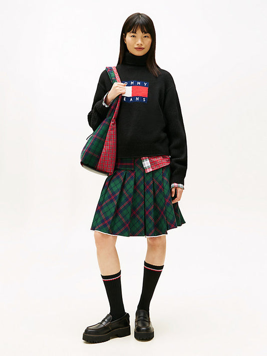 Flag Intarsia Relaxed Turtleneck Jumper
