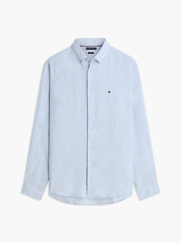 Regular Fit Washed Pure Linen Shirt