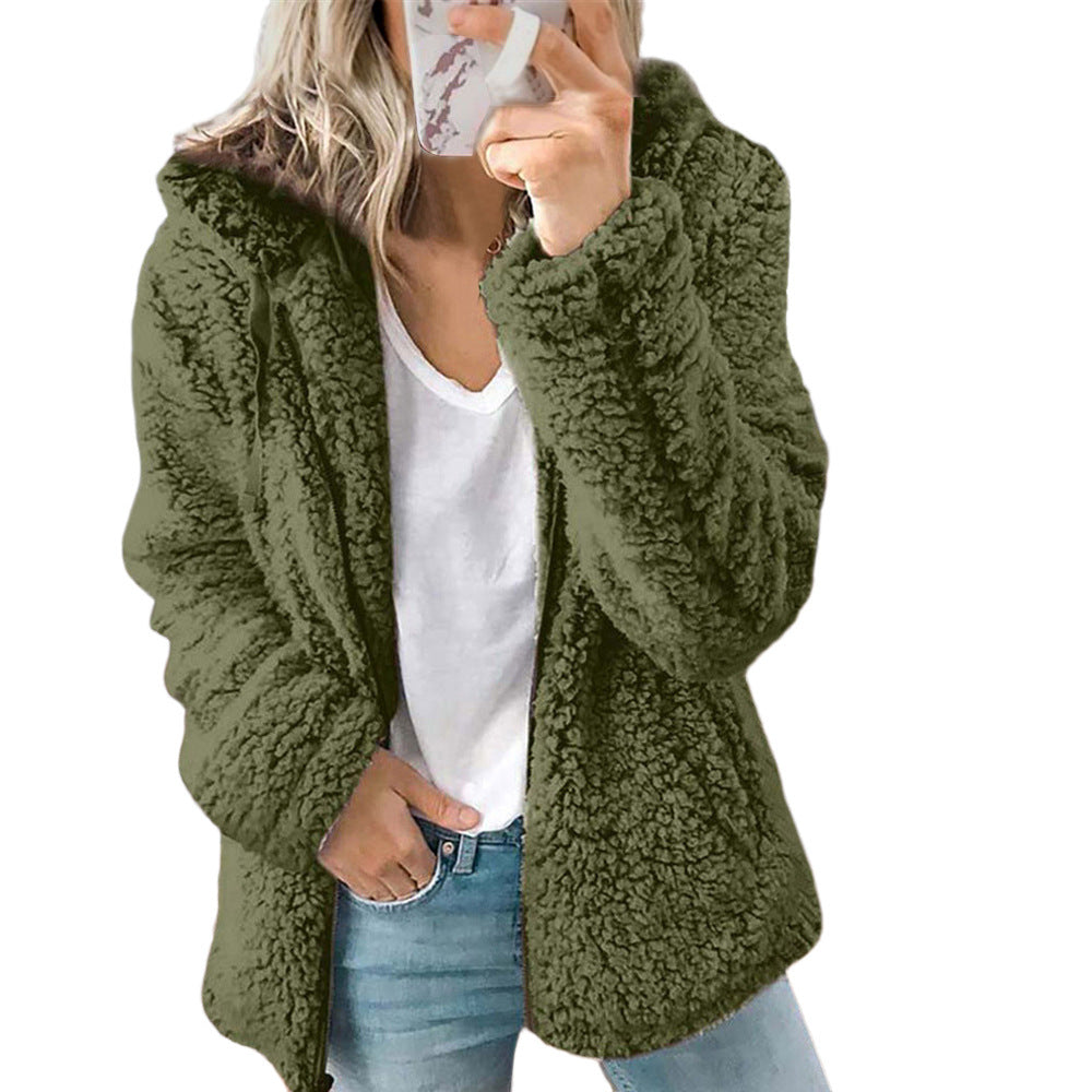 🔥LETZTER TAG 50% RABATT🔥 Damen Wollmantel mit Kapuze