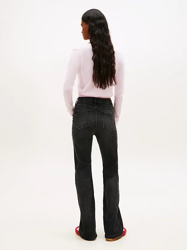 Sylvia High Rise Flared Black Jeans