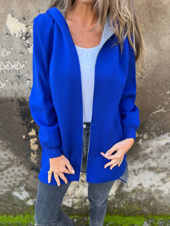 RÄUMUNGSVERKAUF🔥 Rundhals-Reißverschlussjacke mit langen Ärmeln und legerem Schnitt