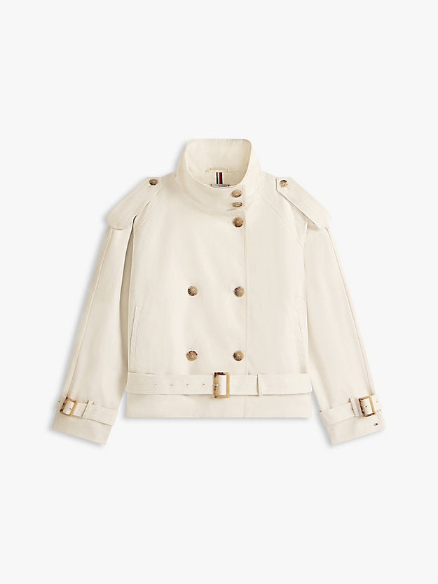 Curve Water Repellent Short Trench Jacket