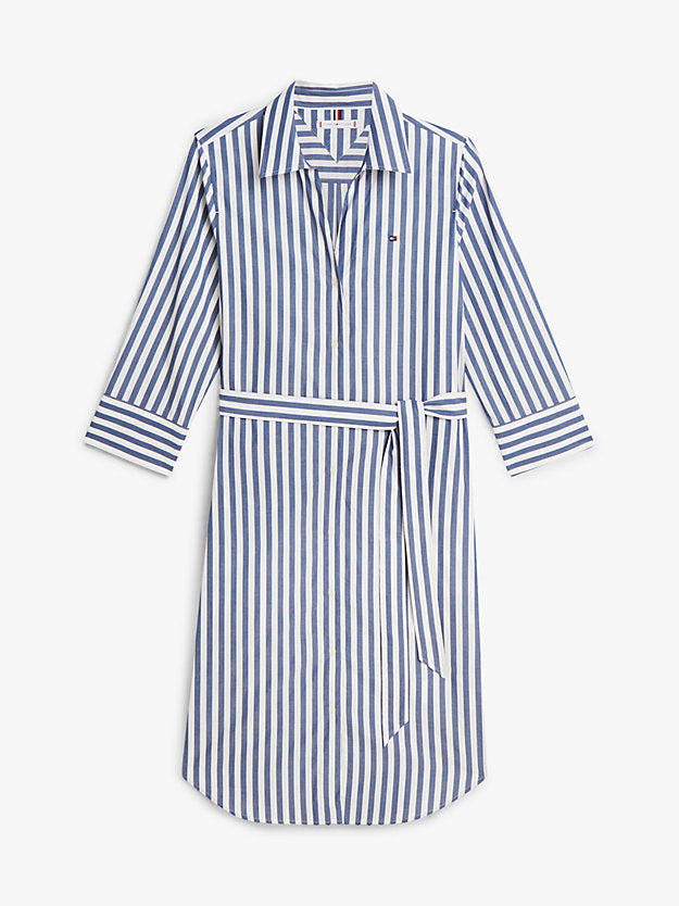 Belted Relaxed Midi Shirt Dress