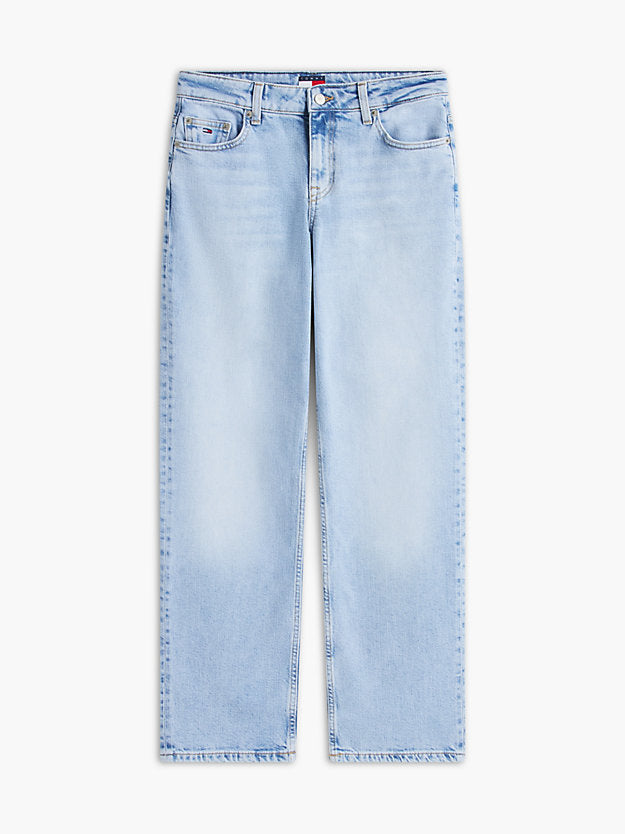 Faded Low Rise Straight Leg Jeans
