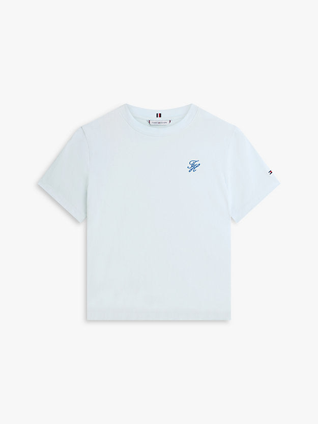 Logo Embroidery Jersey Crew Neck T-Shirt