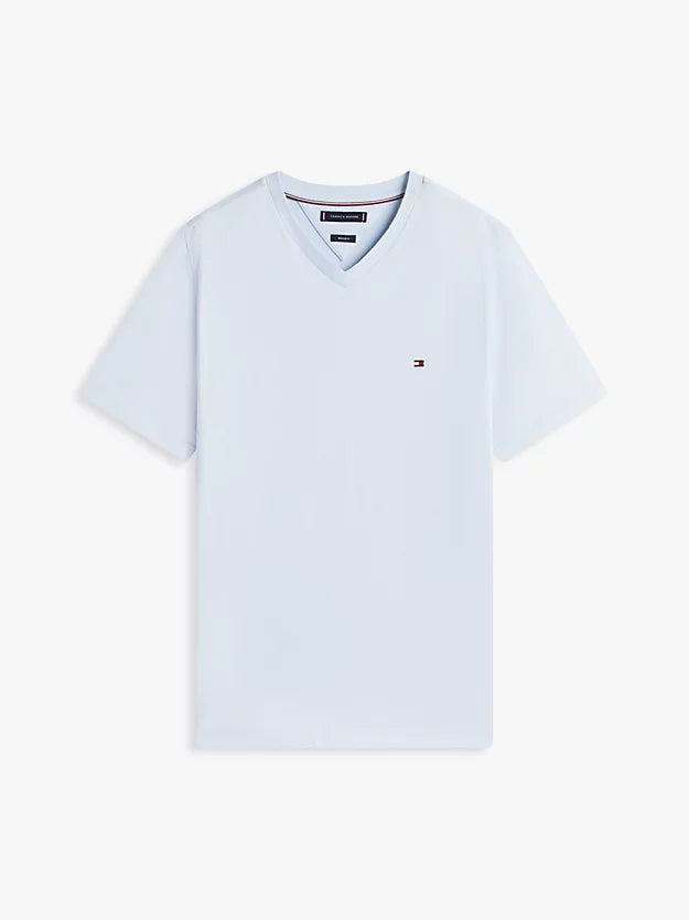 Flag Embroidery V-Neck T-Shirt