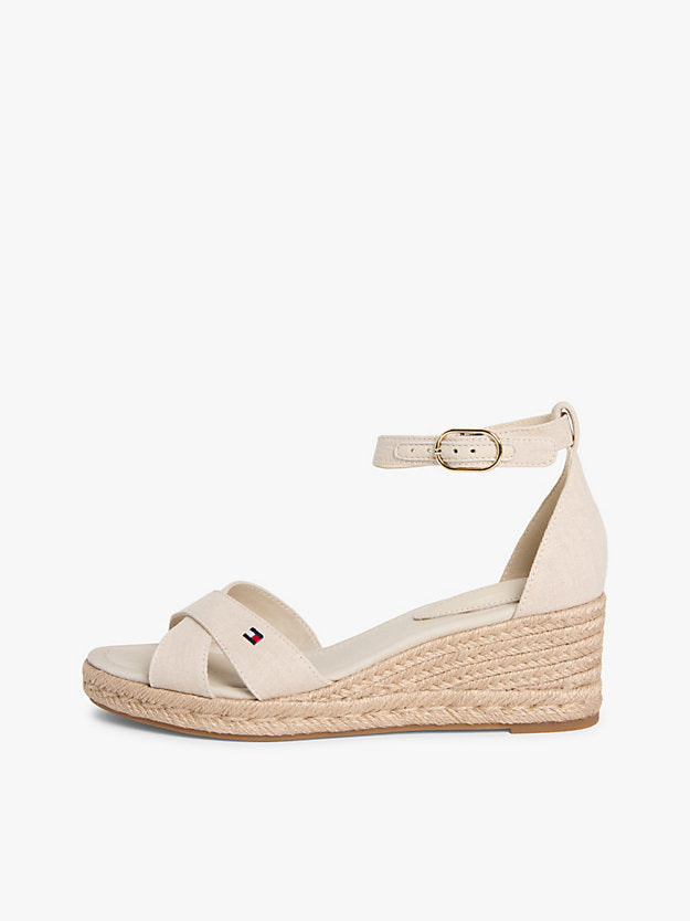 Hemp Crossover Strap Wedge Espadrilles