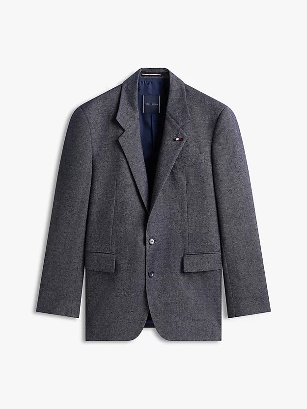 Wool Blend Twill Regular Fit Blazer