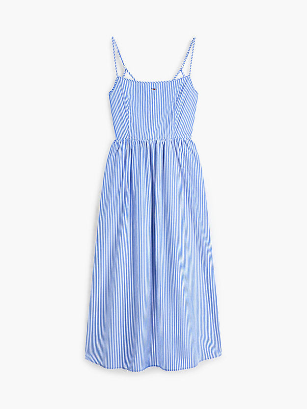 Crinkle Poplin Strap Maxi Dress