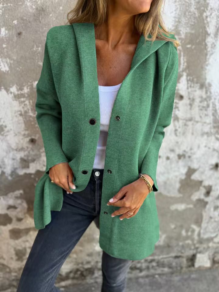 SOLDES EXCEPTIONNELS🔥 Veste à capuche décontractée boutonnée