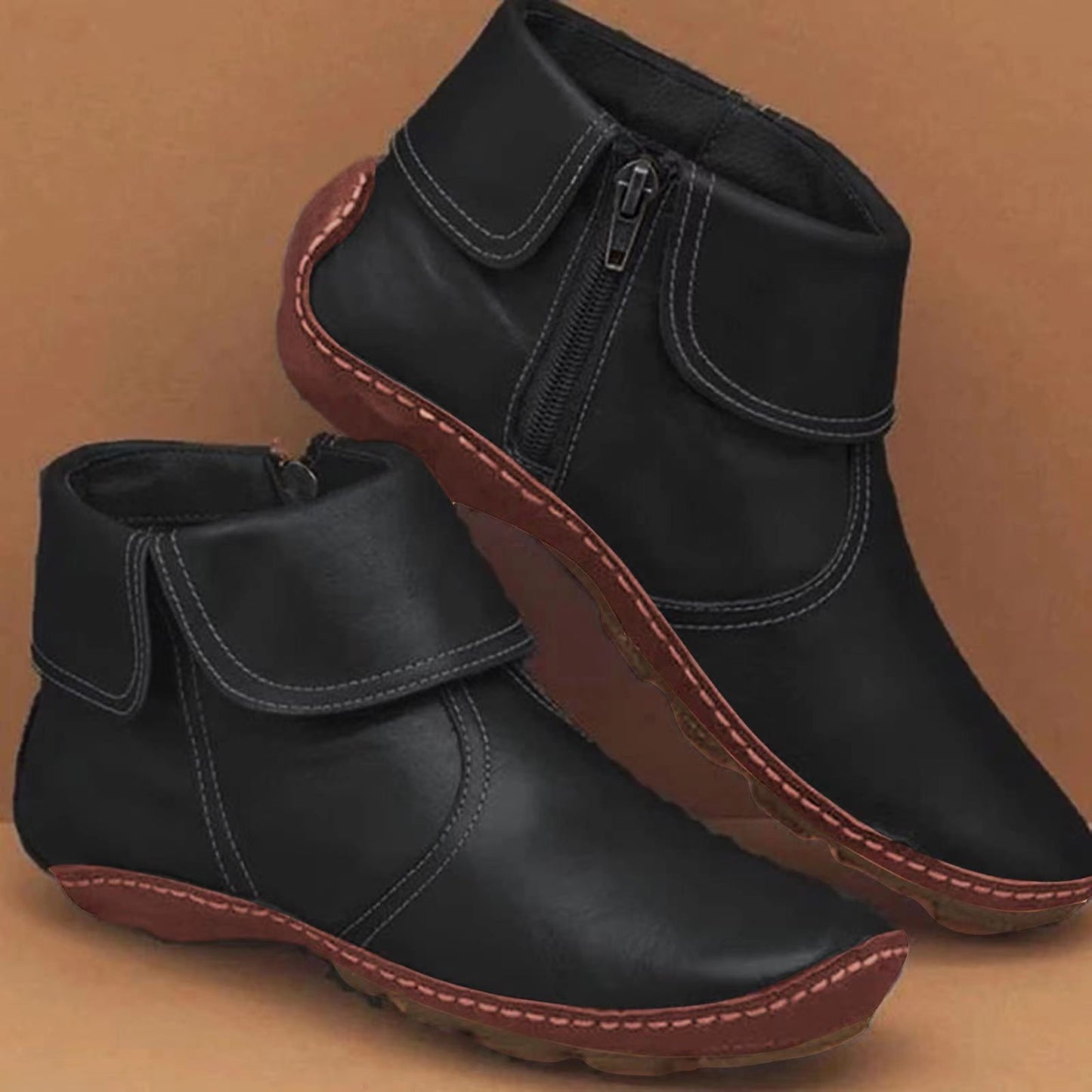 Dernier Jour -50% - Bottines Classiques en Cuir Antidérapantes pour Femmes