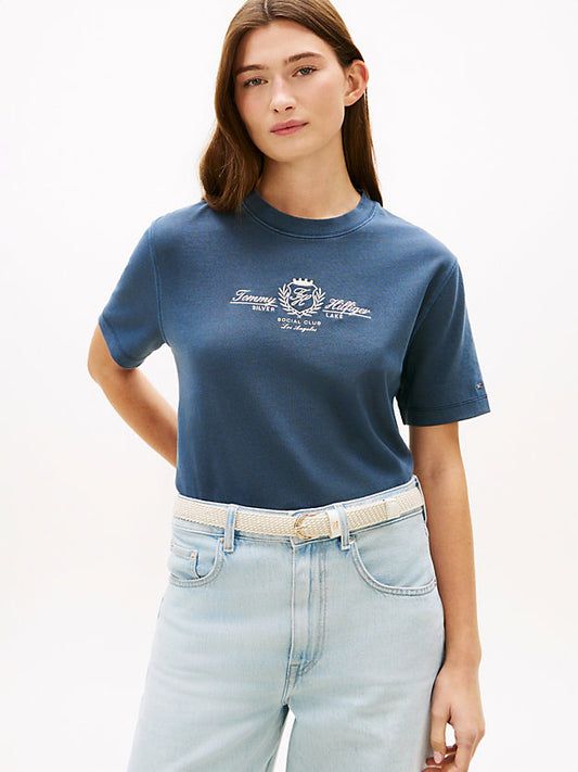 Crest Logo Embroidery Relaxed T-Shirt