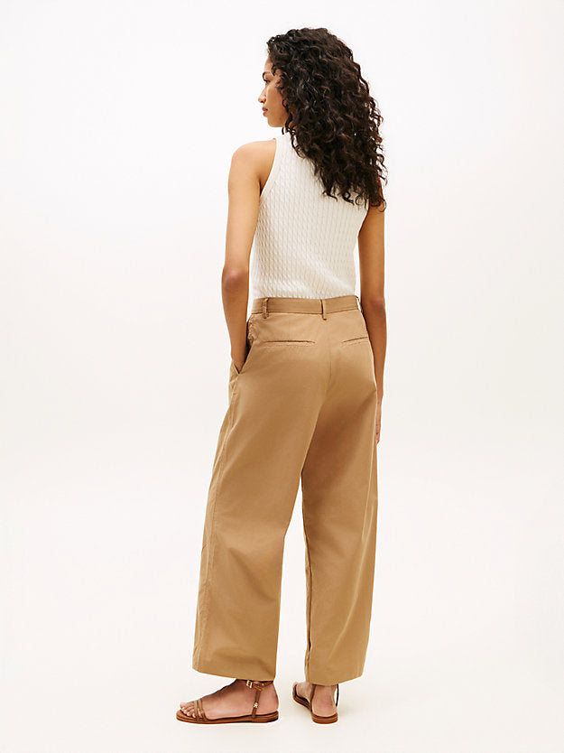 Washed Wide Leg Trousers