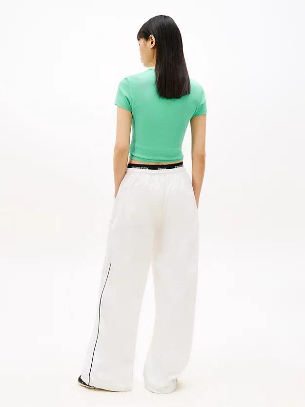 Ribbed Slim Crew Neck T-Shirt