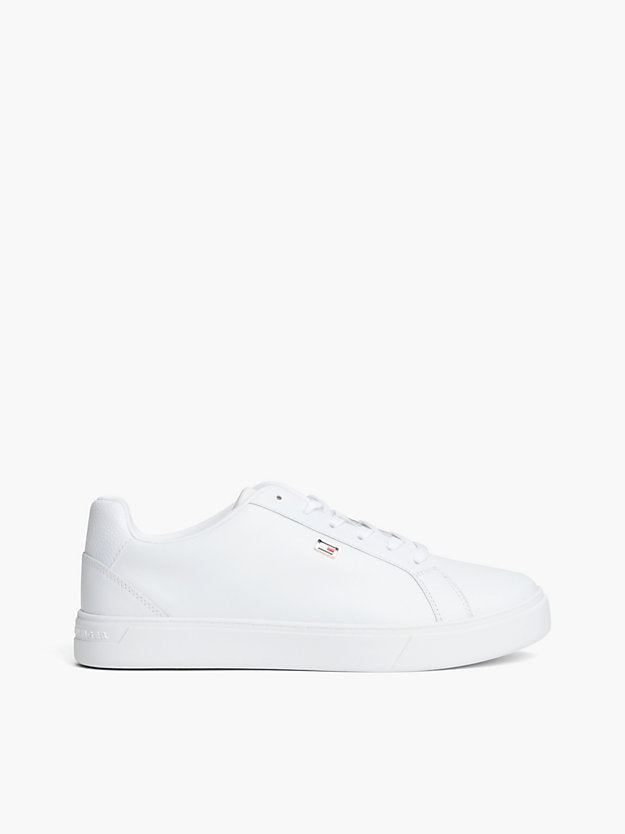 Enamel Flag Leather Court Trainers