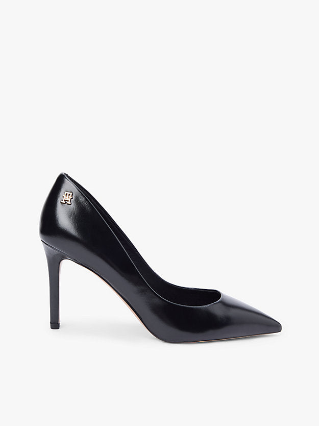 Leather Pointed Toe Stiletto Heels