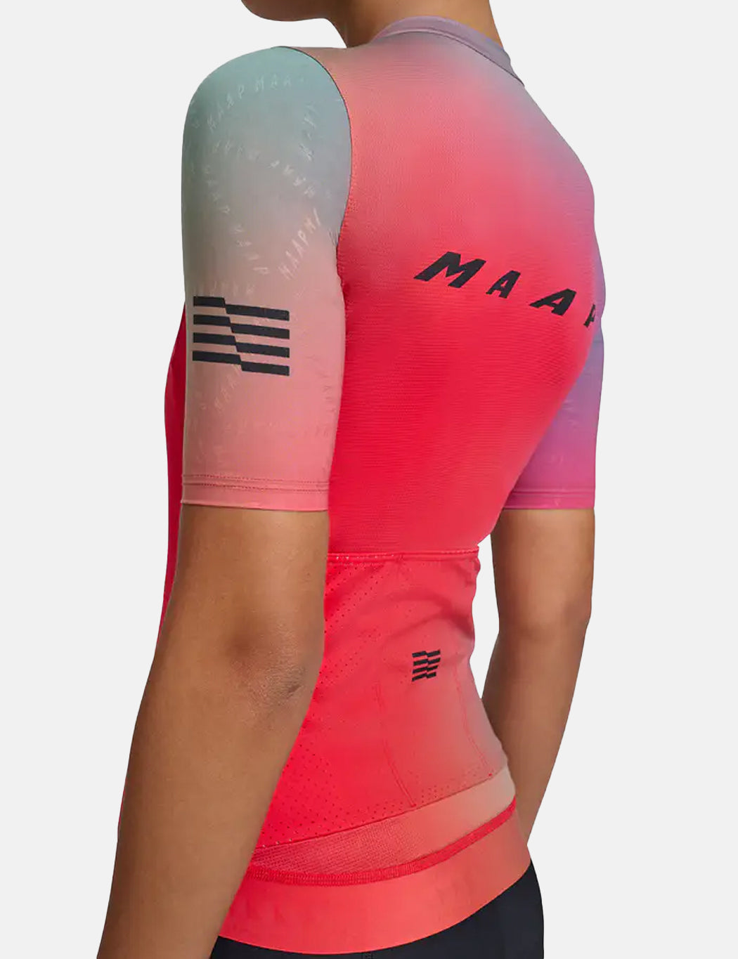 Womens Blurred Out Pro Hex Jersey 2.0 - Red Mix