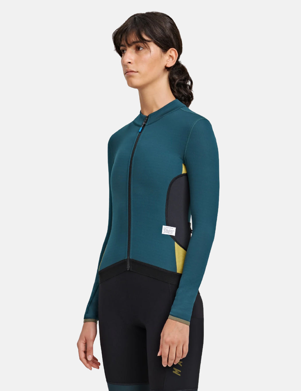 Maillot manches longues Alt_Road pour femme - Bleu sarcelle foncé