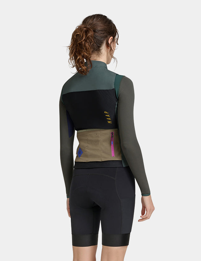 Womens Alt_Road Thermal Vest - Cypress Green
