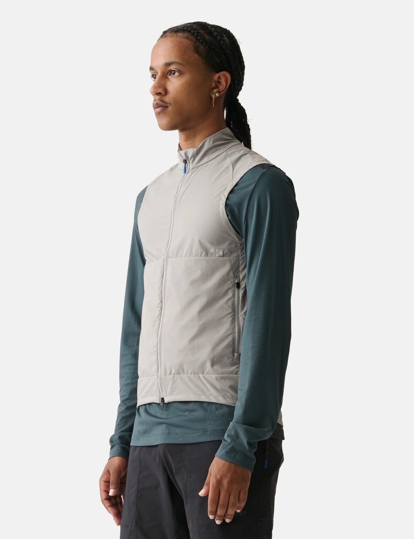Gilet coupe-vent Alt_Road - Zinc