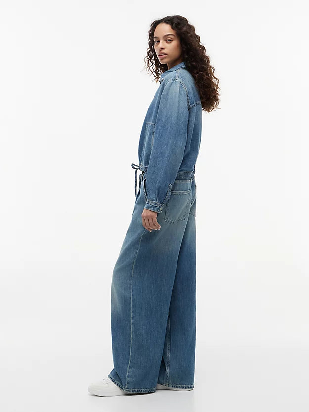 Drawstring Loose Wide Leg Jeans WiLinen