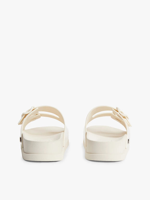 Double Buckle Strap Jelly Slides