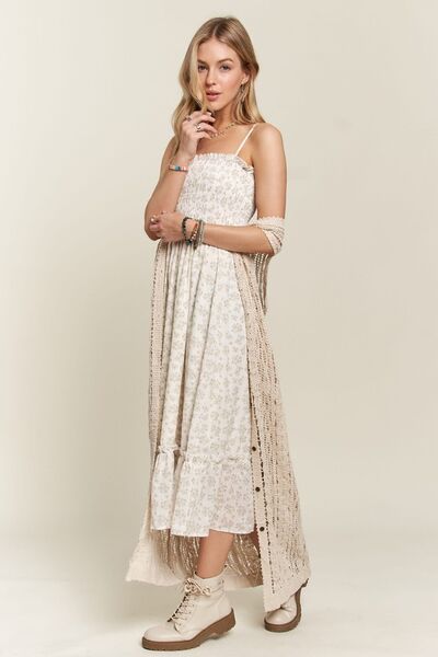 Robe Caraco ADORA à Volants et Ourlet Smockés Fleuris