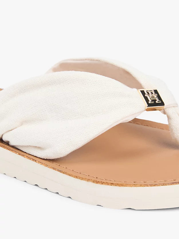 Monogram Plaque Hemp Flip-Flops