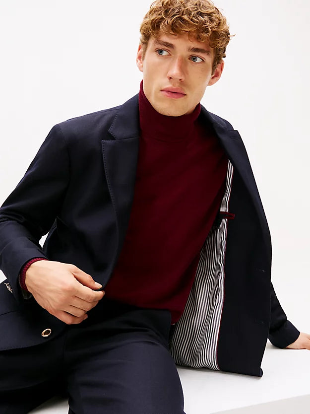 Crest Patch Regular Fit Wool Blazer