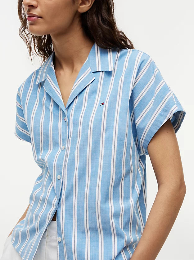 Relaxed Fit Poplin Short Sleeve Shirt