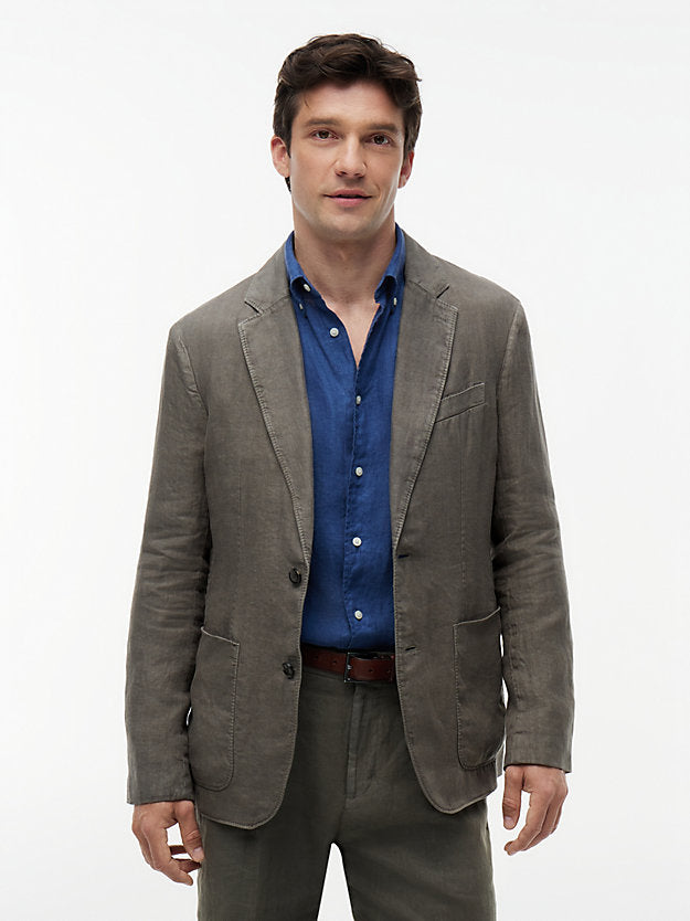 New York Label Regular Fit Pure Linen Blazer