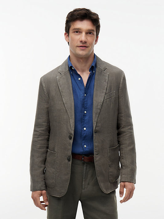 New York Label Regular Fit Pure Linen Blazer