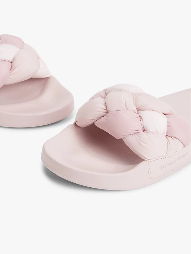 Embossed Braided Strap Slides