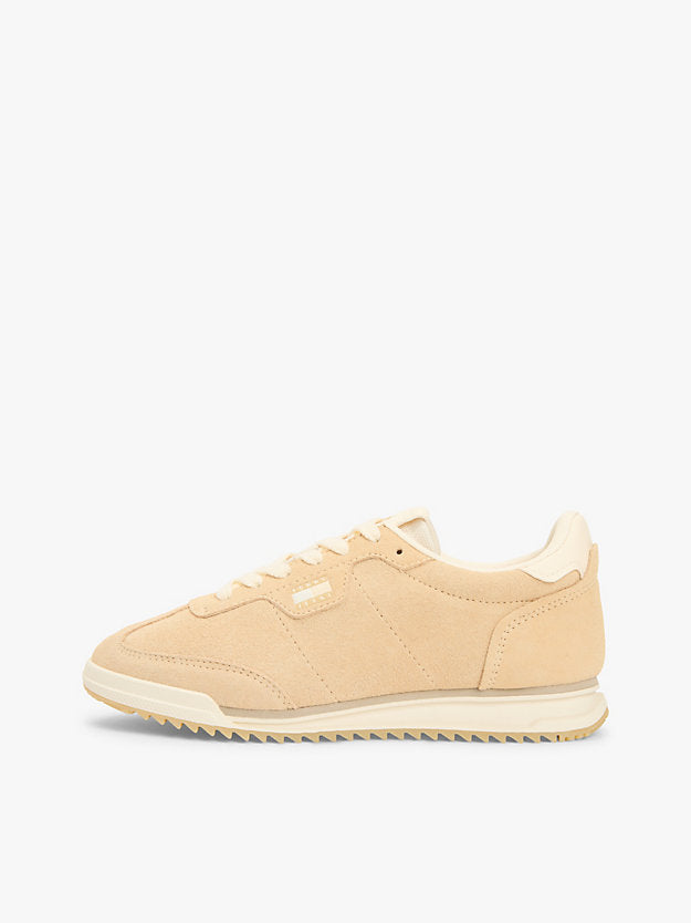 Low Profile Suede Serrated Trainers