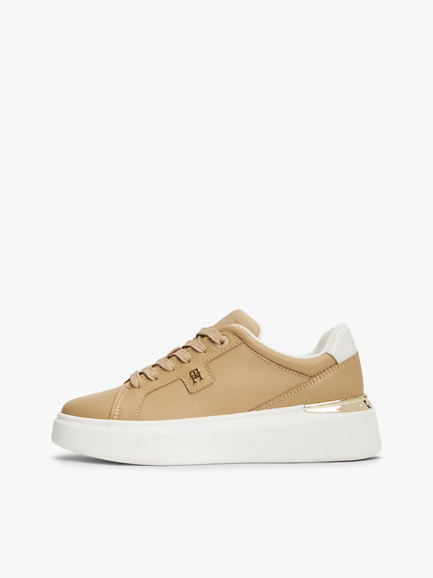 Metallic Monogram Leather Platform Trainers