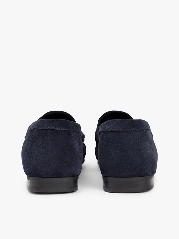 Suede Chain Penny Loafers
