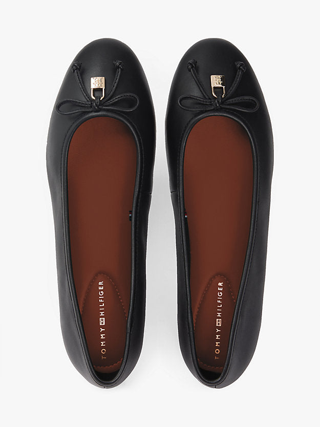 Monogram Charm Leather Ballerinas