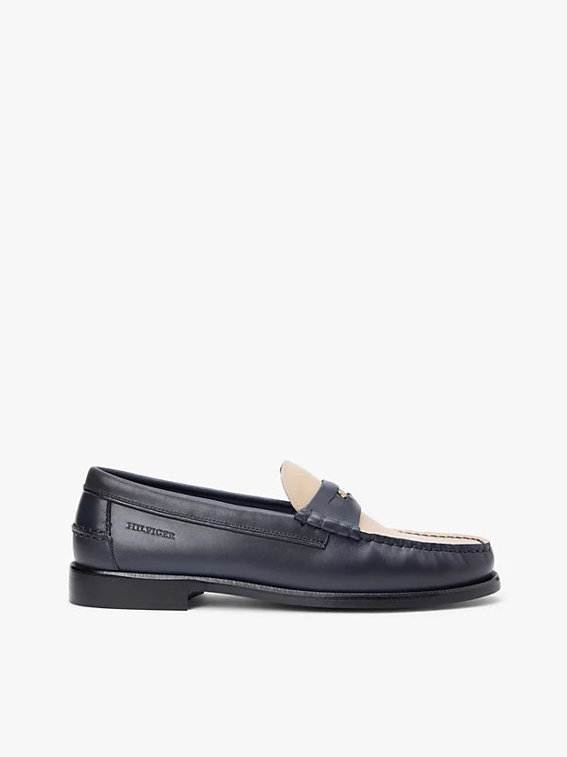 Leather Debossed Logo Loafers